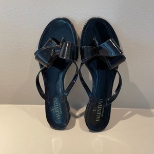 Valentino flip flops with bow